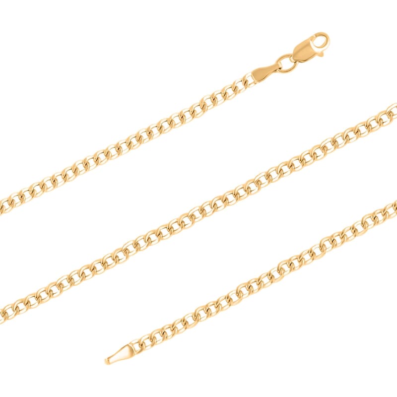 14K Yellow Gold 2mm Cuban Chain Necklace 22 Inches 1.9 Grams