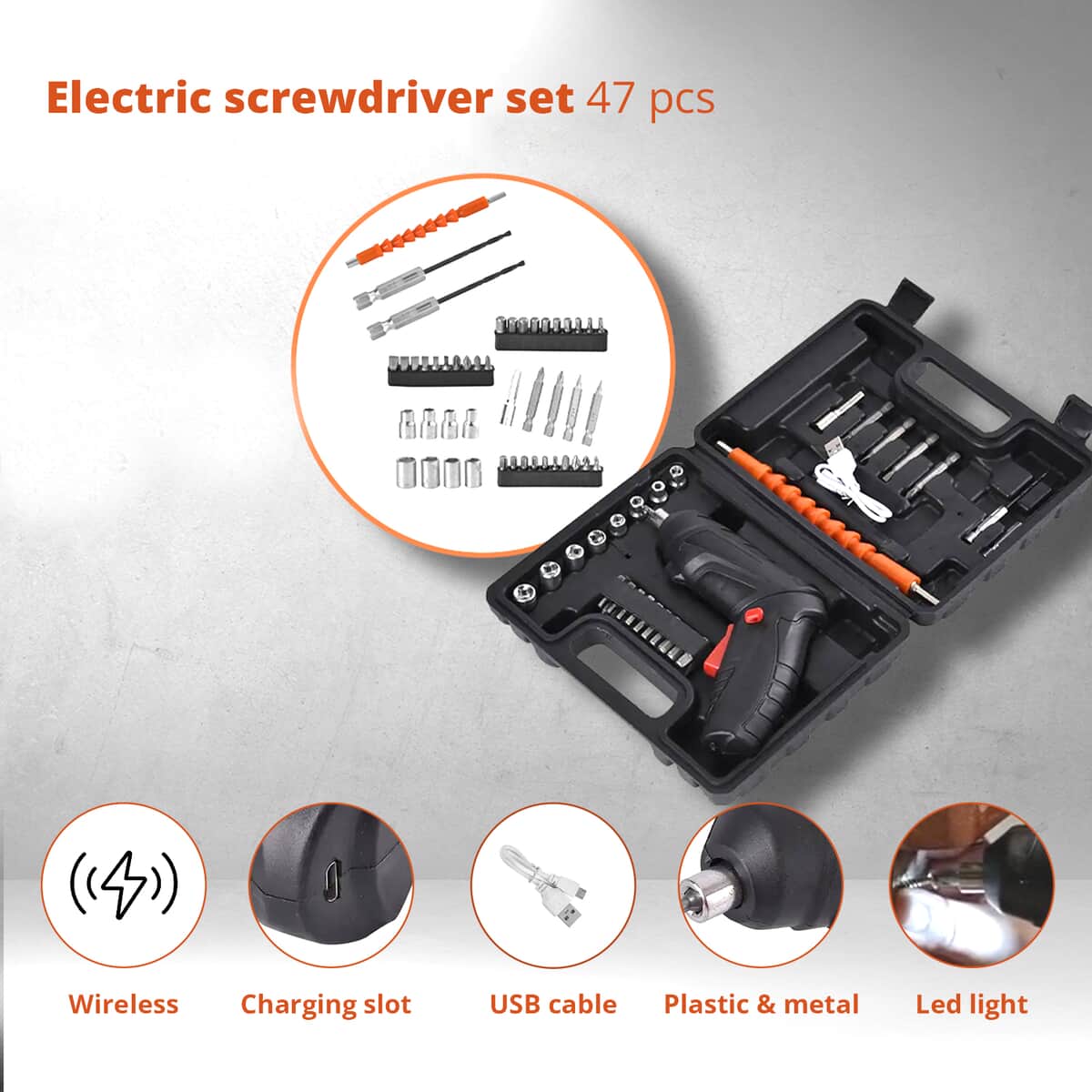 47pcs Foldable Multifunctional Wireless Electric Screwdriver image number 1