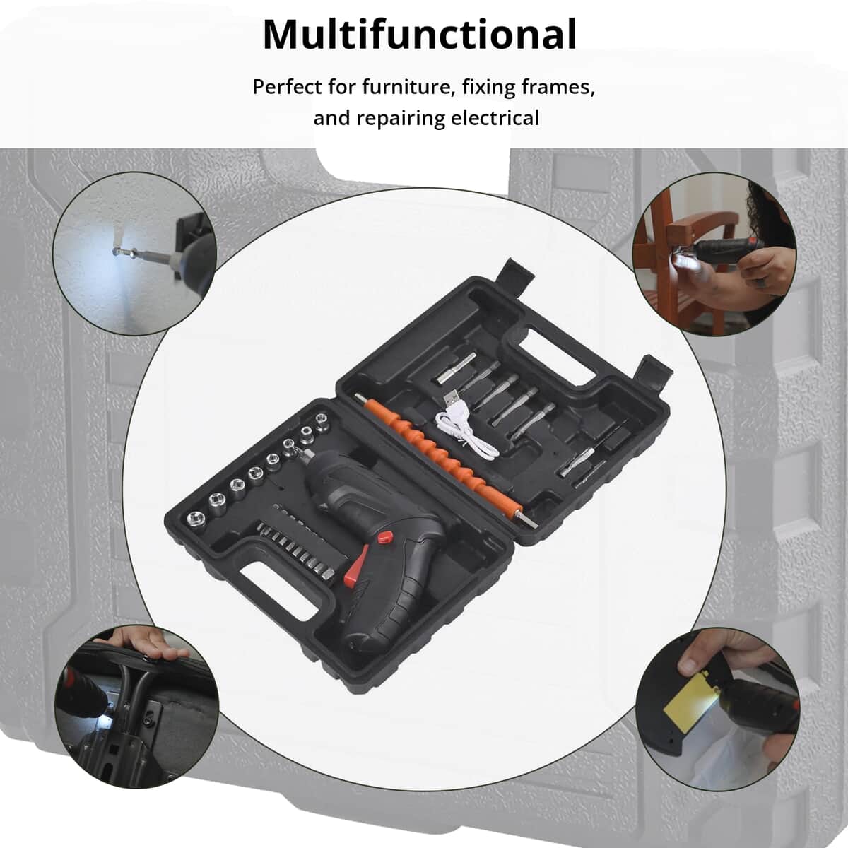 47pcs Foldable Multifunctional Wireless Electric Screwdriver image number 3