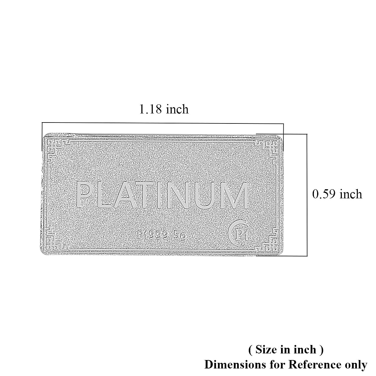 999 Platinum Bar 15x30x0.51mm 5 Grams