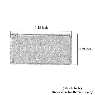 999 Platinum Bar 15x30x0.51mm 5 Grams