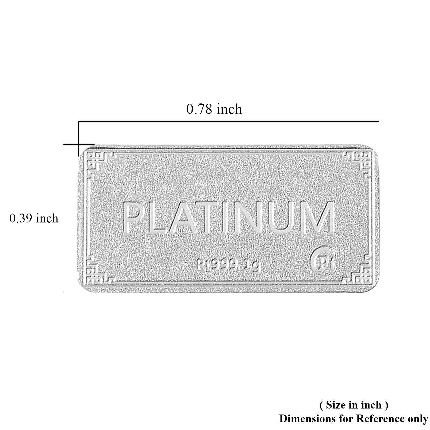 Buy Doorbuster 999 Platinum Bar 10x20x0.23mm 1 Grams at ShopLC.