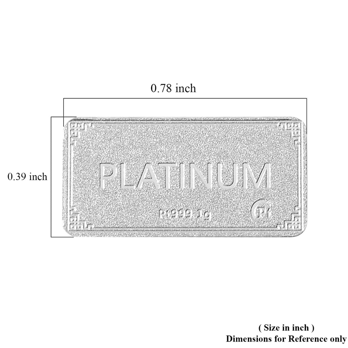 999 Platinum Bar 10x20x0.23mm 1 Grams (Del. in 8-10 Days) image number 5