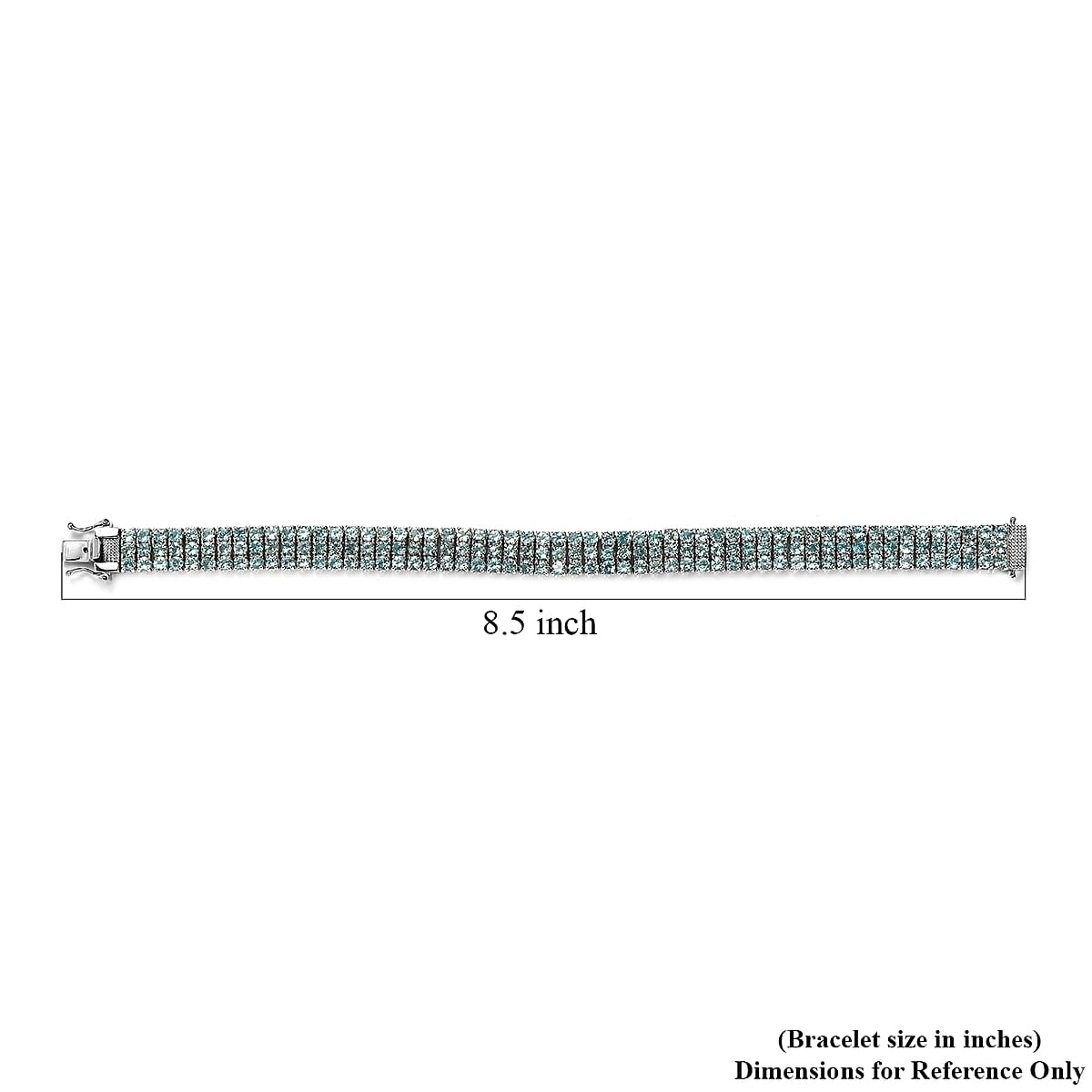 Green Apatite Three-Row Tennis Bracelet in Platinum Over Sterling Silver (8.00 In) 22.50 ctw image number 4