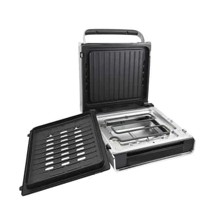 Buy George Foreman Contact Smokeless -Ready Grill (Fits Up To 4-6  Servings), George Foreman Healthy Cooking Grill, Camping Campfire Flat Top  Grill, Cooking Food Truck Flat Top Grill at ShopLC.