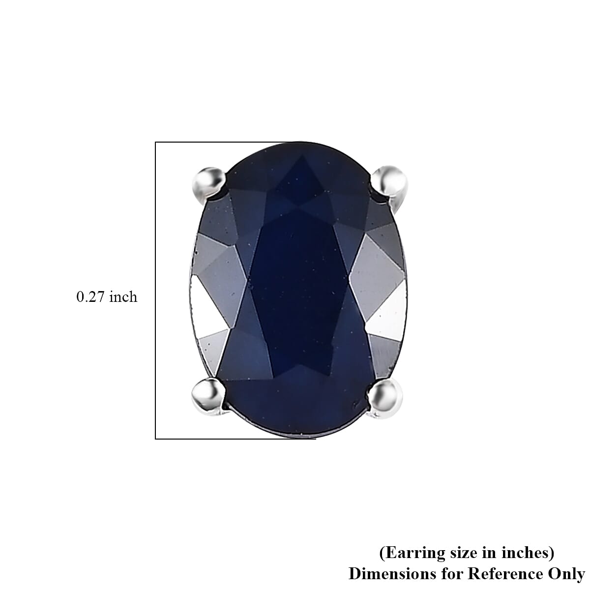 Madagascar Blue Sapphire (DF) Earrings in Platinum Over Sterling Silver 2.00 ctw image number 3