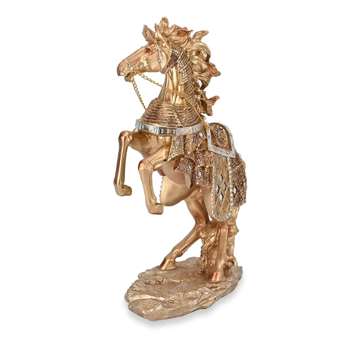 Polyresin Horse Statue Decoration - Bronze image number 5