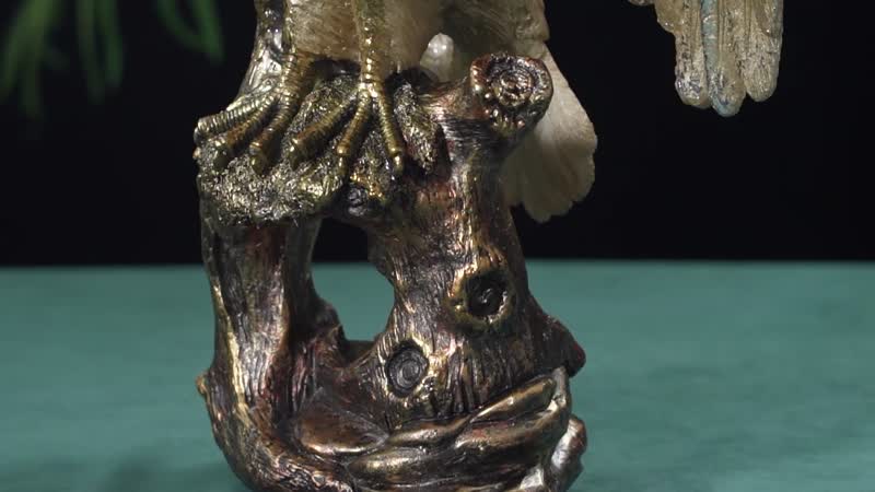 Polyresin Eagle Statue Decoration (8.66"x4.72"x9.84")
