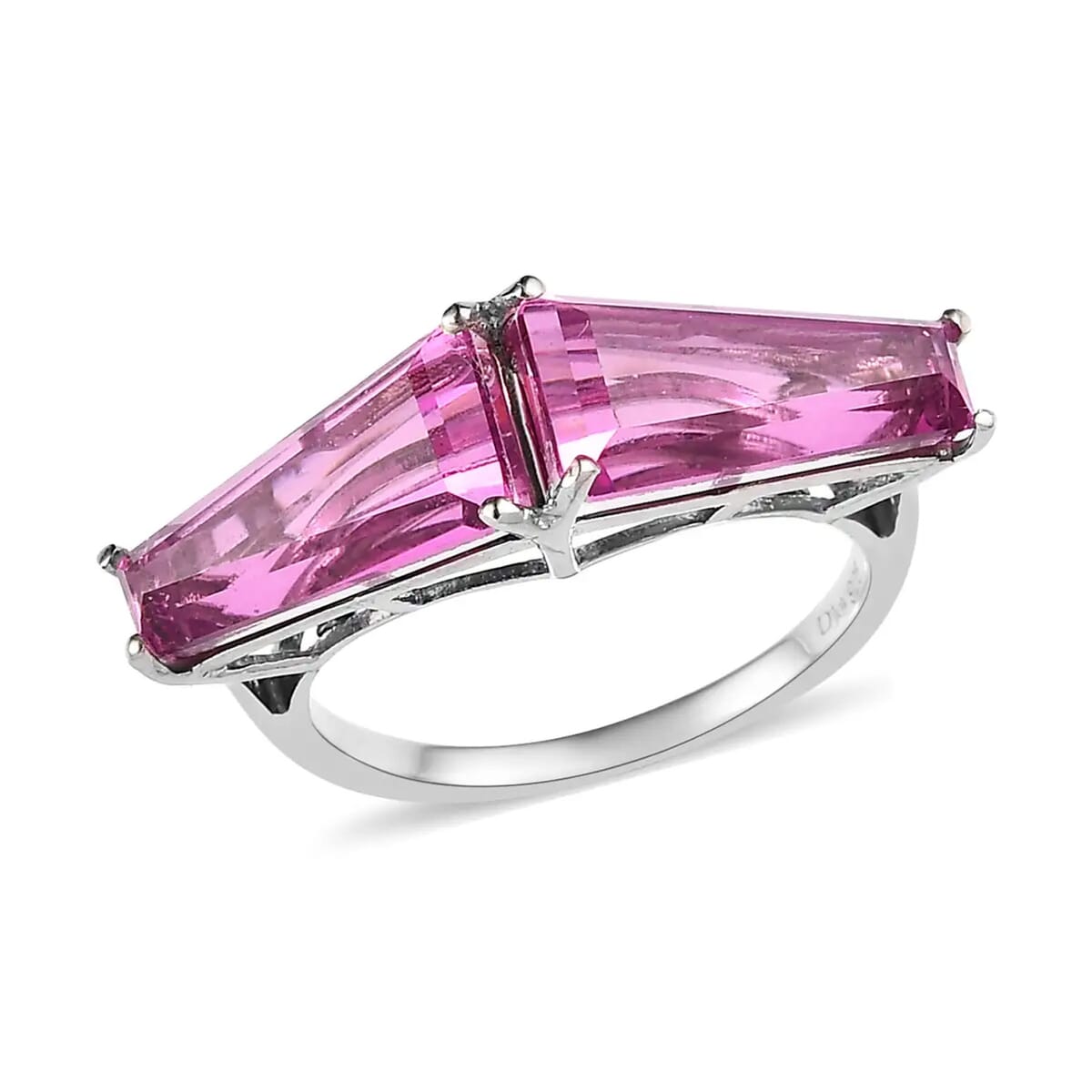 Radiant Orchid Quartz Ring in Platinum Over Sterling Silver (Size 10.0) 6.25 ctw image number 0