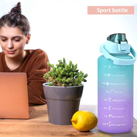 Healthy Track USA 32 oz Inspirational Time Water Bottle with Hydrating  Reminder Tracker Color Green 