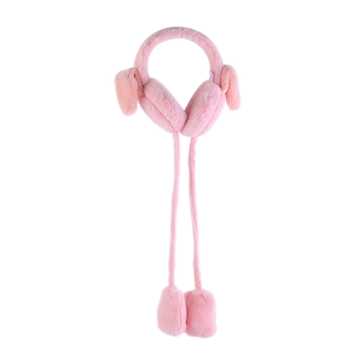 Pink Plush Jumping Earmuffs – One Size Fits Most image number 0