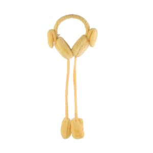 Doorbuster Yellow Plush Jumping Earmuffs – One Size Fits Most