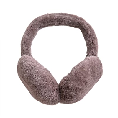 Brown 2pcs Faux Fur Earmuff and Scarf