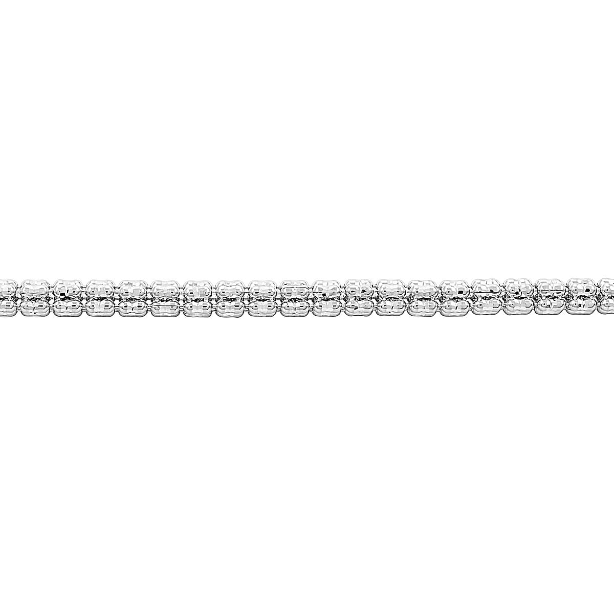 10K White Gold 3mm Ice Chain Bracelet (7.00 In) 5.70 Grams image number 2