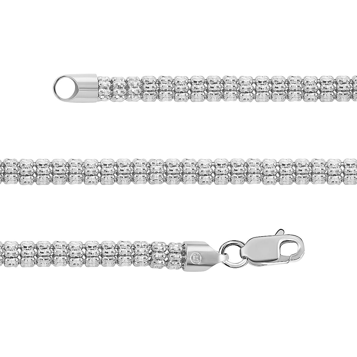 10K White Gold 4.5mm Ice Chain Necklace 18 Inches 21 Grams image number 2