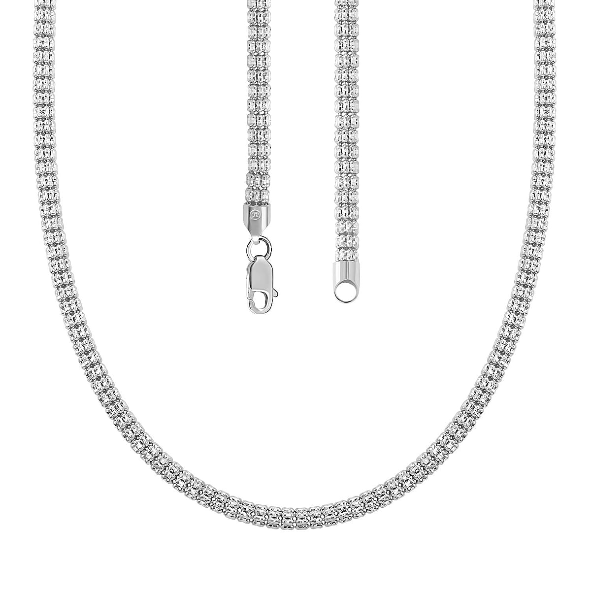 10K White Gold 4.5mm Ice Chain Necklace 18 Inches 21 Grams image number 3