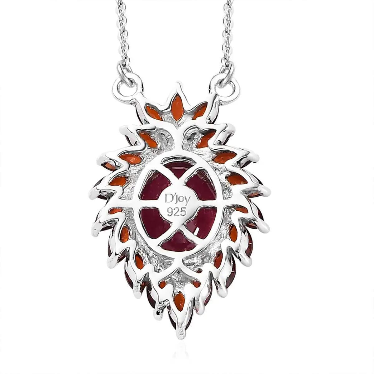 Niassa Ruby (FF) and Mozambique Garnet Necklace 18 Inches in Platinum Over Sterling Silver 5.90 ctw image number 8