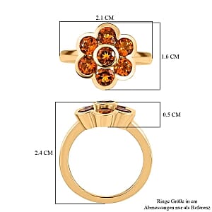 Madeira Brazilian Citrine 1.60 ctw Ring in 14K YG Over Sterling Silver (Size 8)