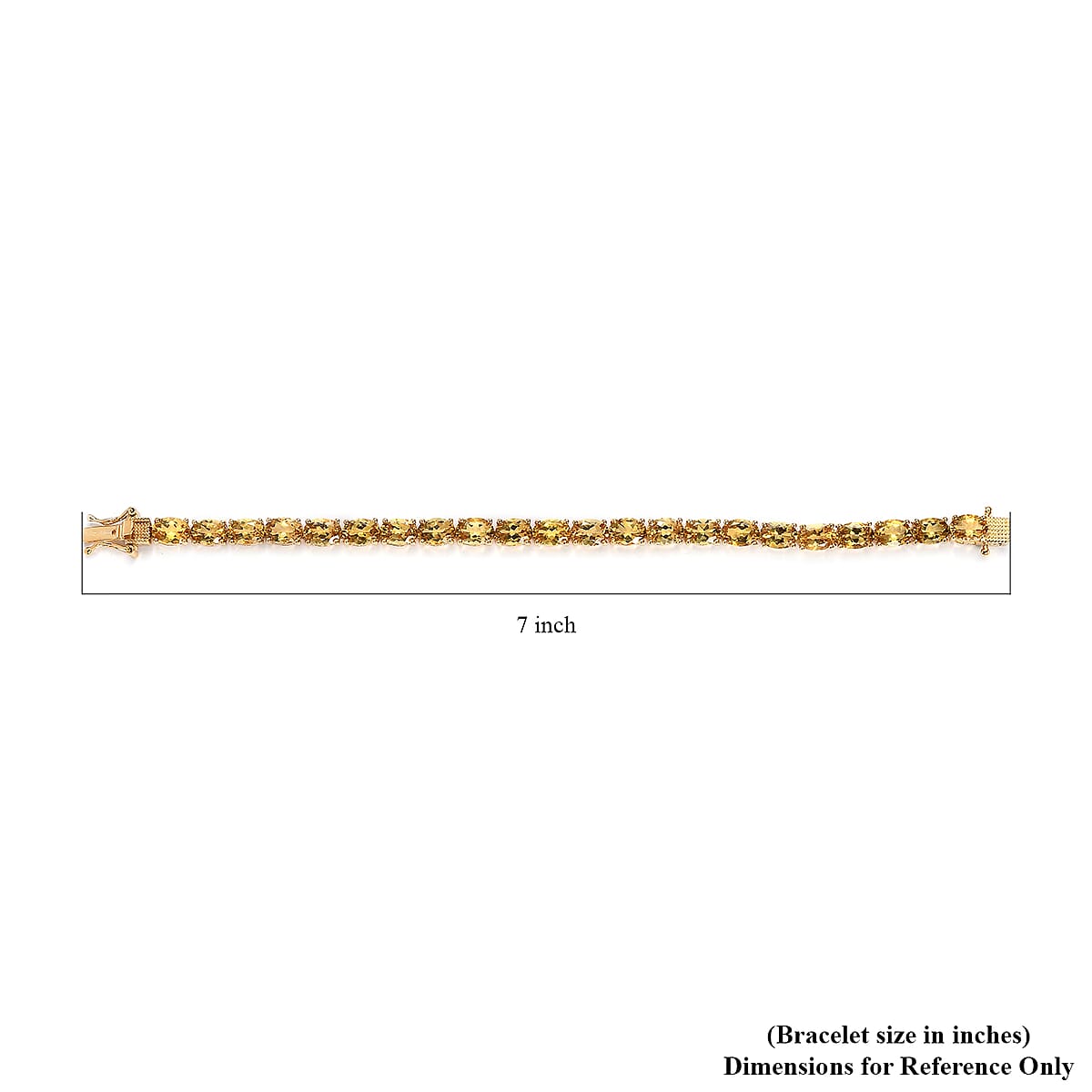 Premium Brazilian Heliodor Tennis Bracelet in Vermeil Yellow Gold Over Sterling Silver (8.00 In) 19.00 ctw image number 4