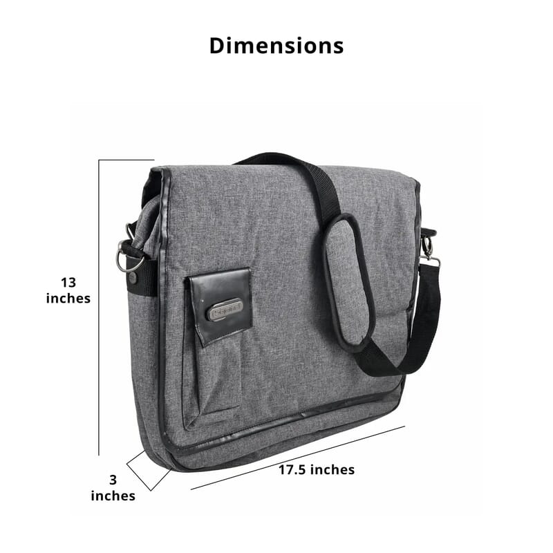 Solaire Gray Laptop Messenger Bag