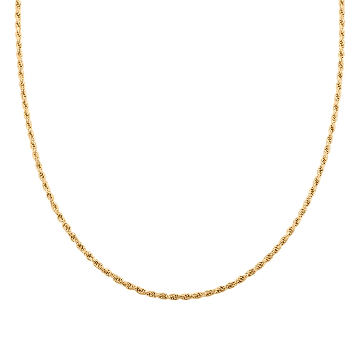 Italian 14K YG Over Sterling Silver Rope Chain Necklace (18 Inches) (8.8 g) image number 0
