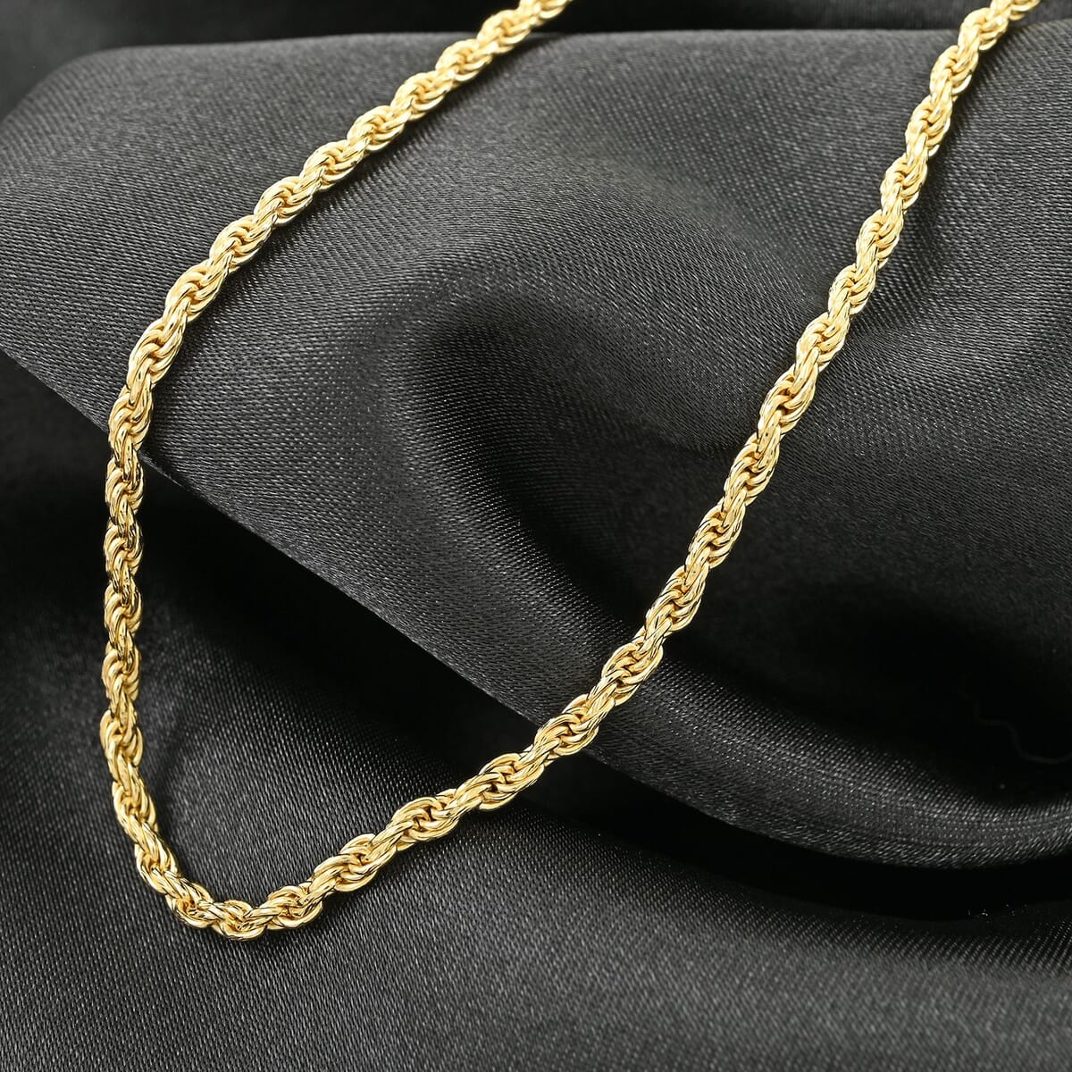 Italian 14K YG Over Sterling Silver Rope Chain Necklace (18 Inches) (8.8 g) image number 1