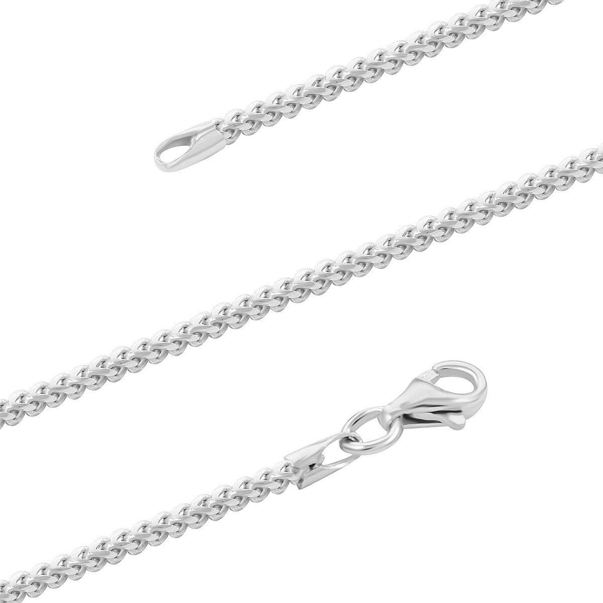 Italian Sterling Silver Franco Necklace 20 Inches 5.7 Grams image number 2