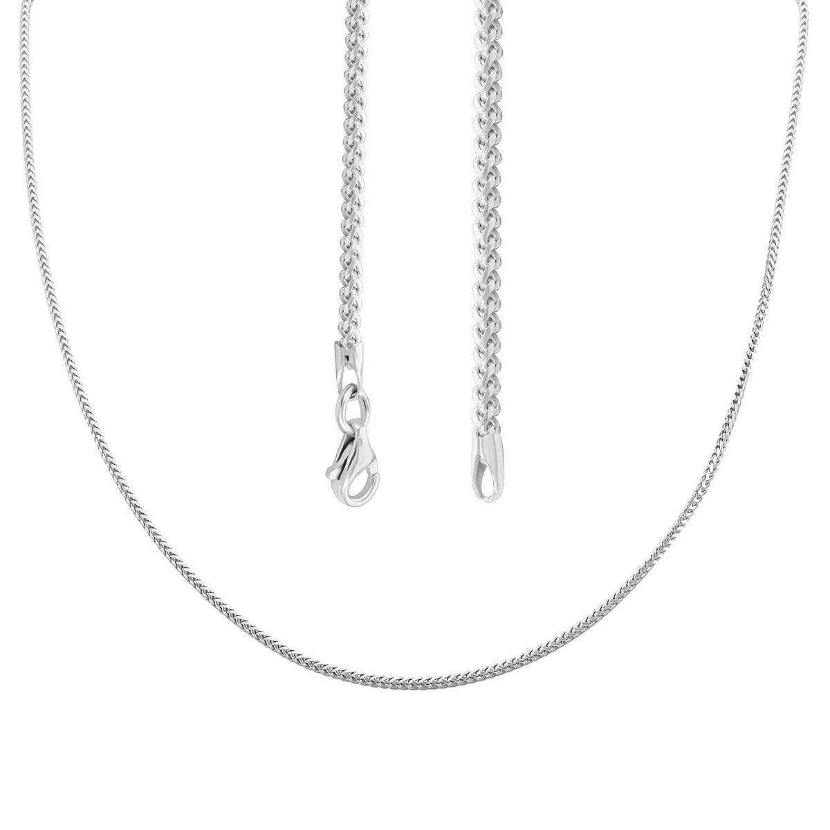 Italian Sterling Silver Franco Necklace 20 Inches 5.7 Grams image number 3