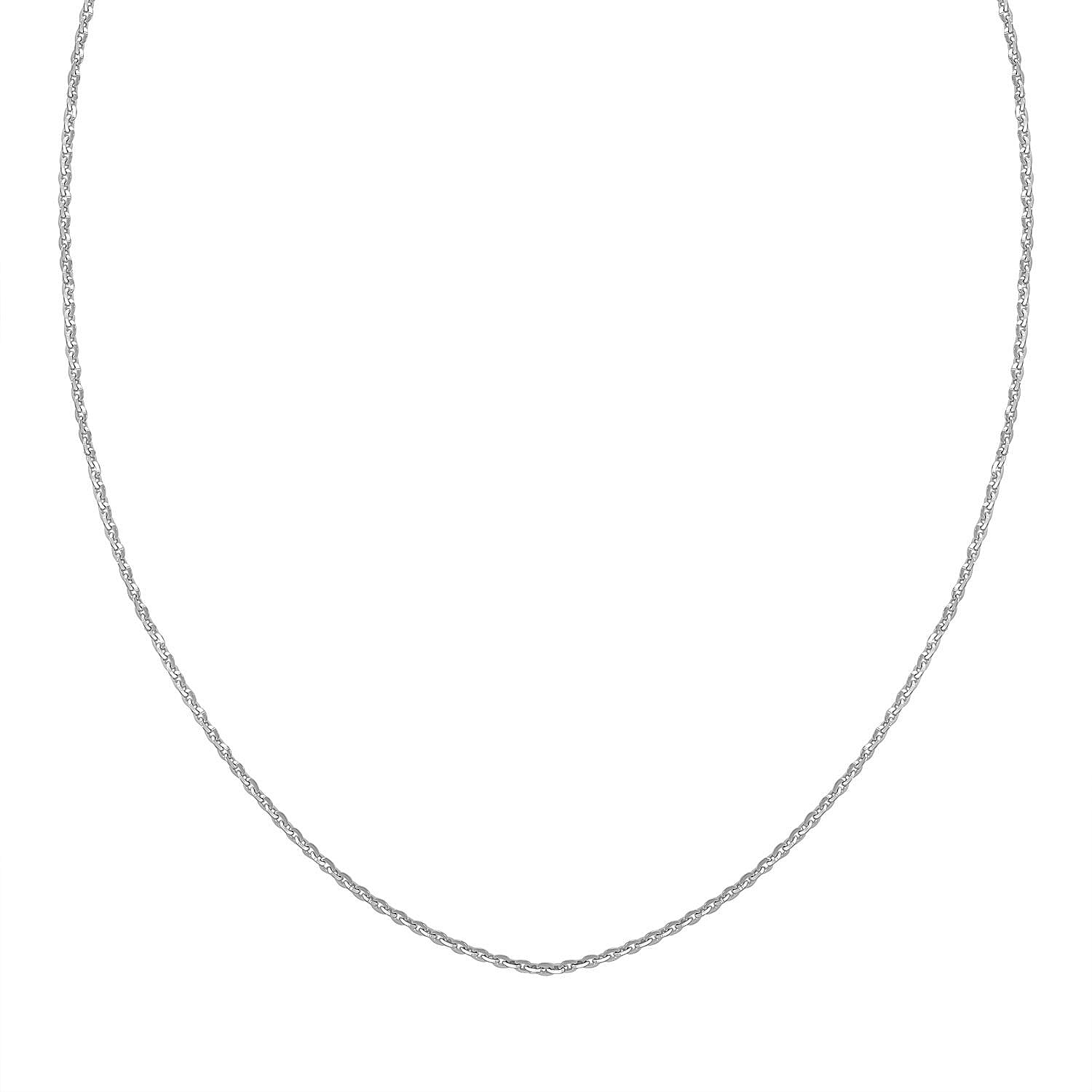 Italian Rhodium Over Sterling Silver Brillantina Necklace 18 Inches 2 Grams