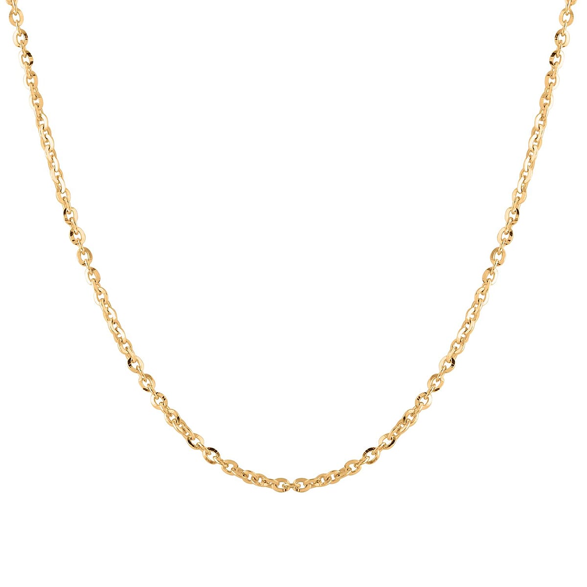 Italian 14K YG Over Sterling Silver Brillantina Necklace 18 Inches 4.10 Grams image number 0