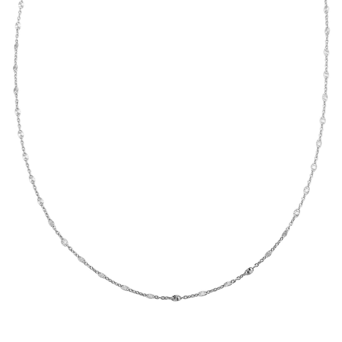 Italian Sterling Silver Cable Link Chain Necklace 18 Inches 2.80 Grams image number 0
