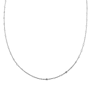 Italian Sterling Silver Cable Link Chain Necklace 18 Inches 2.80 Grams