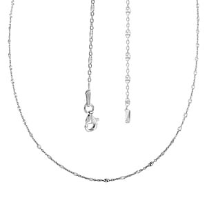 Italian Sterling Silver Cable Link Chain Necklace 18 Inches 2.80 Grams