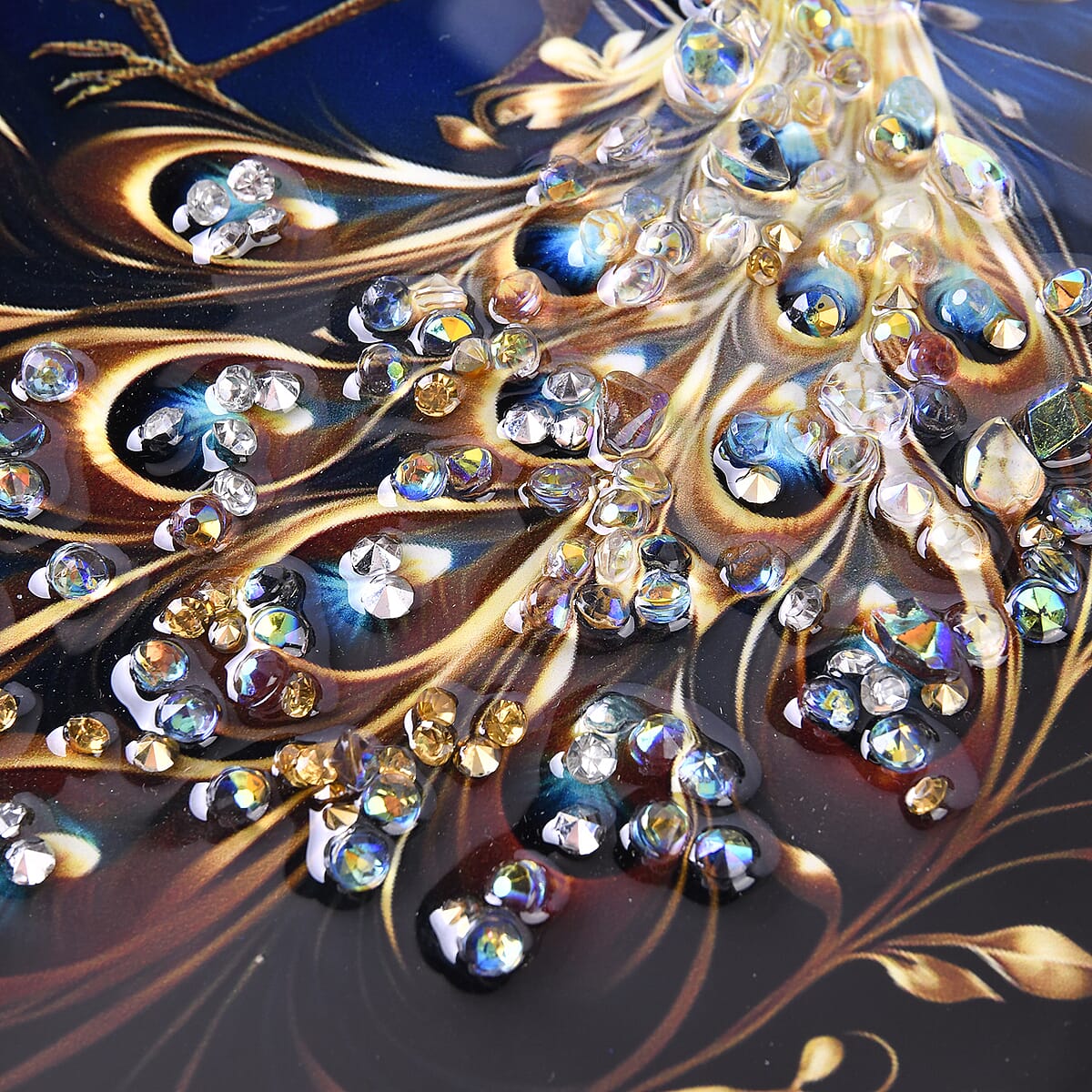 3pcs Exquisite Crystal Peacock Painting image number 3