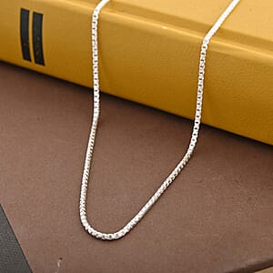 Italian Round Box Necklace in Sterling Silver 3.60 Grams 18 Inches