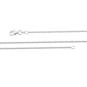 Italian Round Box Necklace in Sterling Silver 3.60 Grams 18 Inches