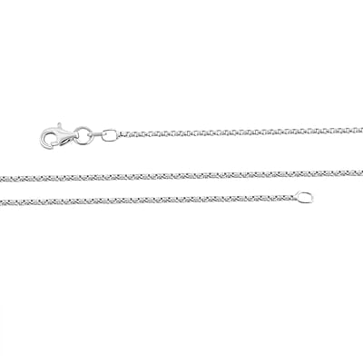 Italian Round Box Necklace in Sterling Silver 3.60 Grams 18 Inches