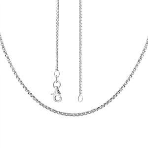 Italian Round Box Necklace in Sterling Silver 3.60 Grams 18 Inches