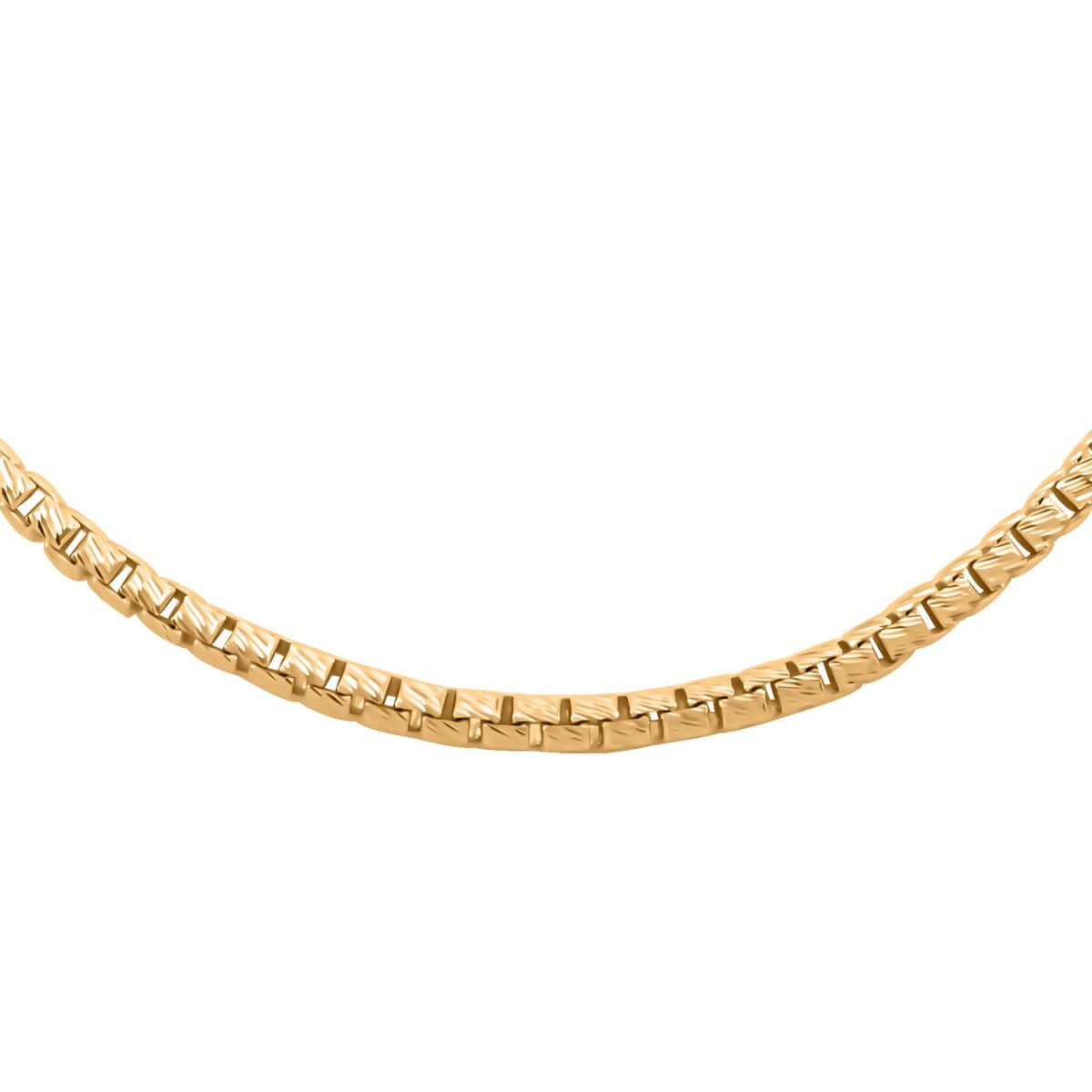 Italian 14K Yellow Gold Over Sterling Silver Round Box Necklace 24 Inches 29 Grams image number 0