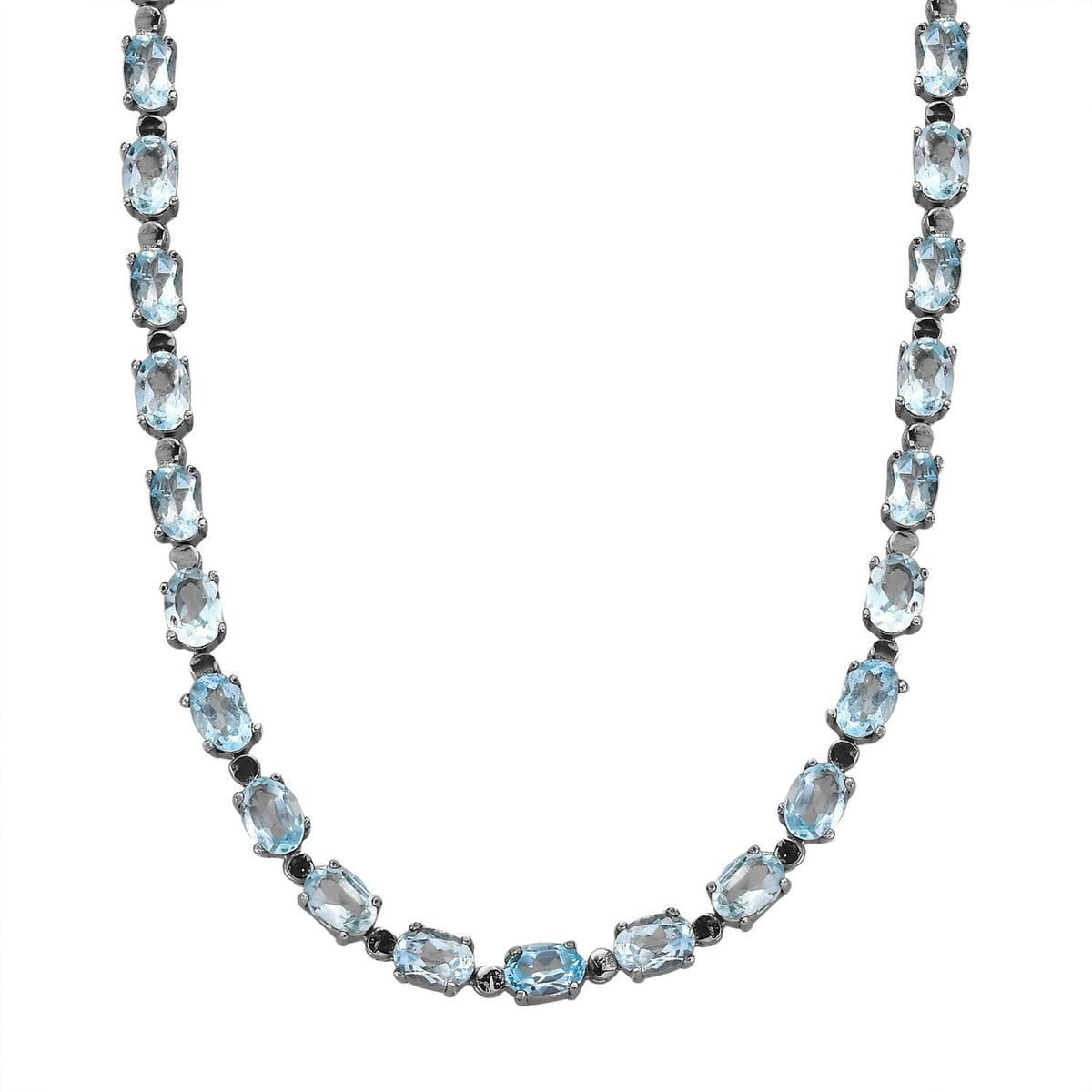 Sky Blue Topaz Necklace (18 Inches) in Stainless Steel 12.75 ctw image number 0
