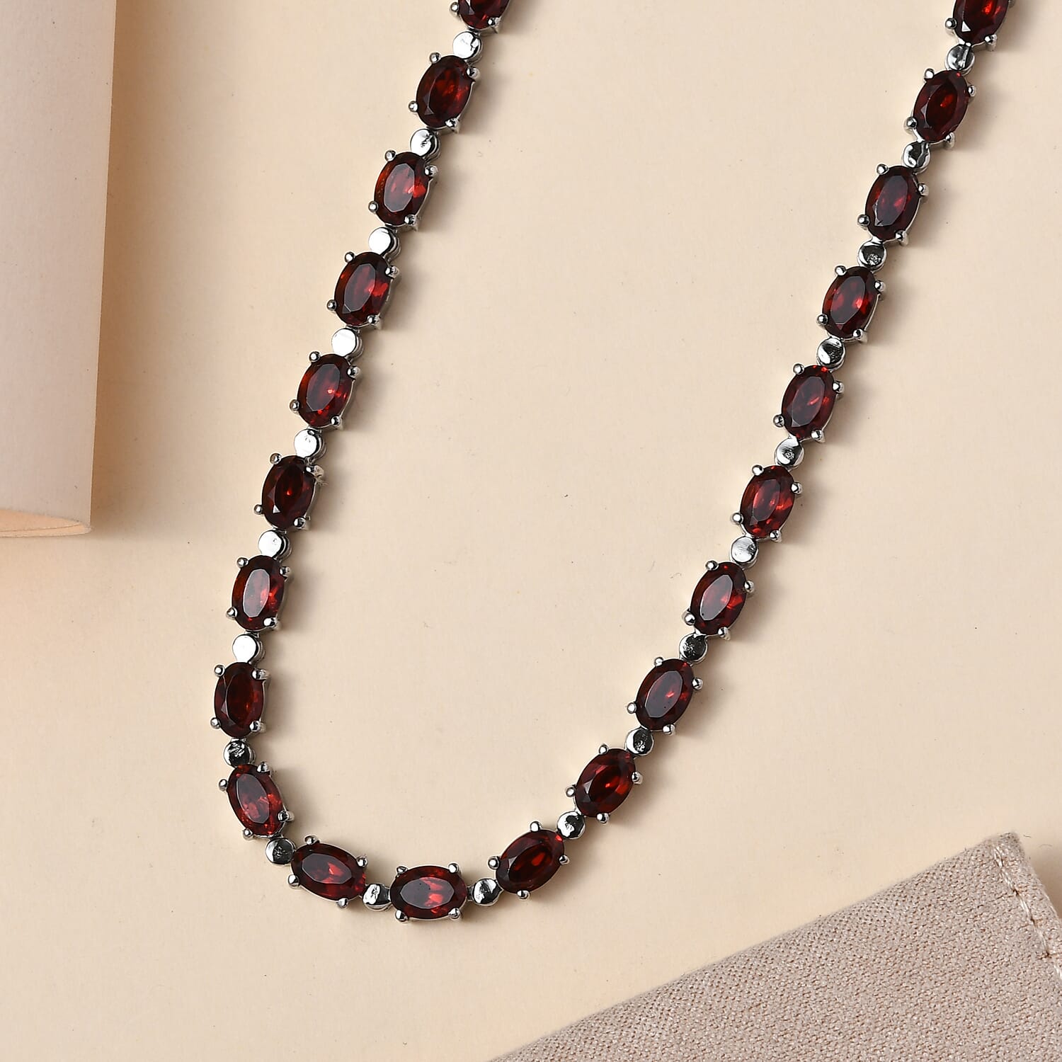 Garnet on sale tennis necklace