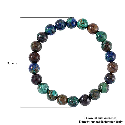 AAA Chrysocolla Beaded Stretch Bracelet 120.80 ctw