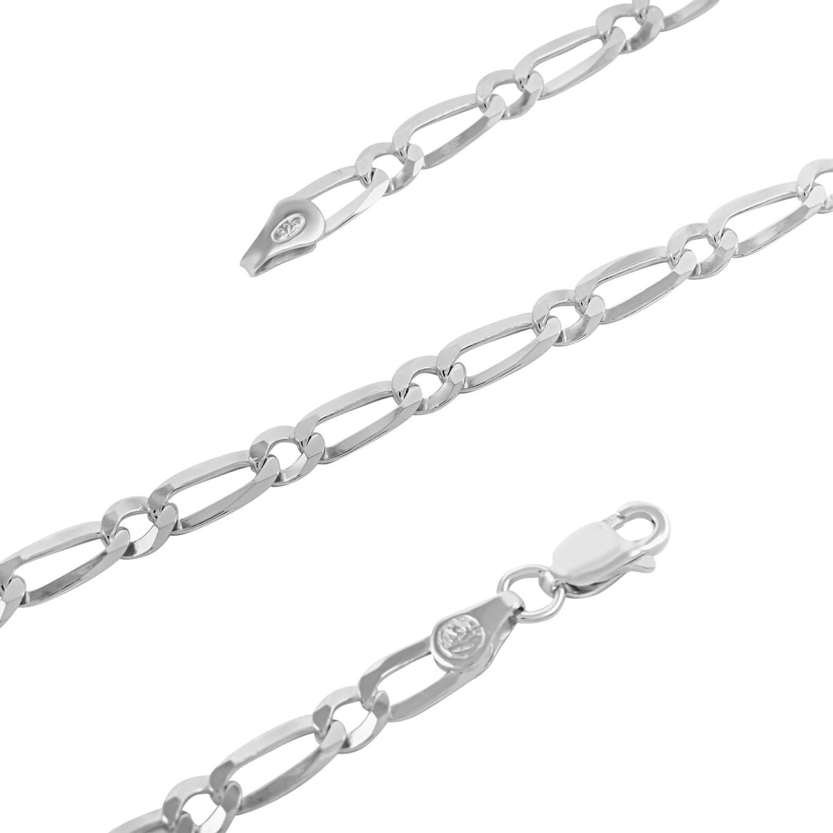 Italian Sterling Silver Link Necklace 24 Inches 12.40 Grams image number 3