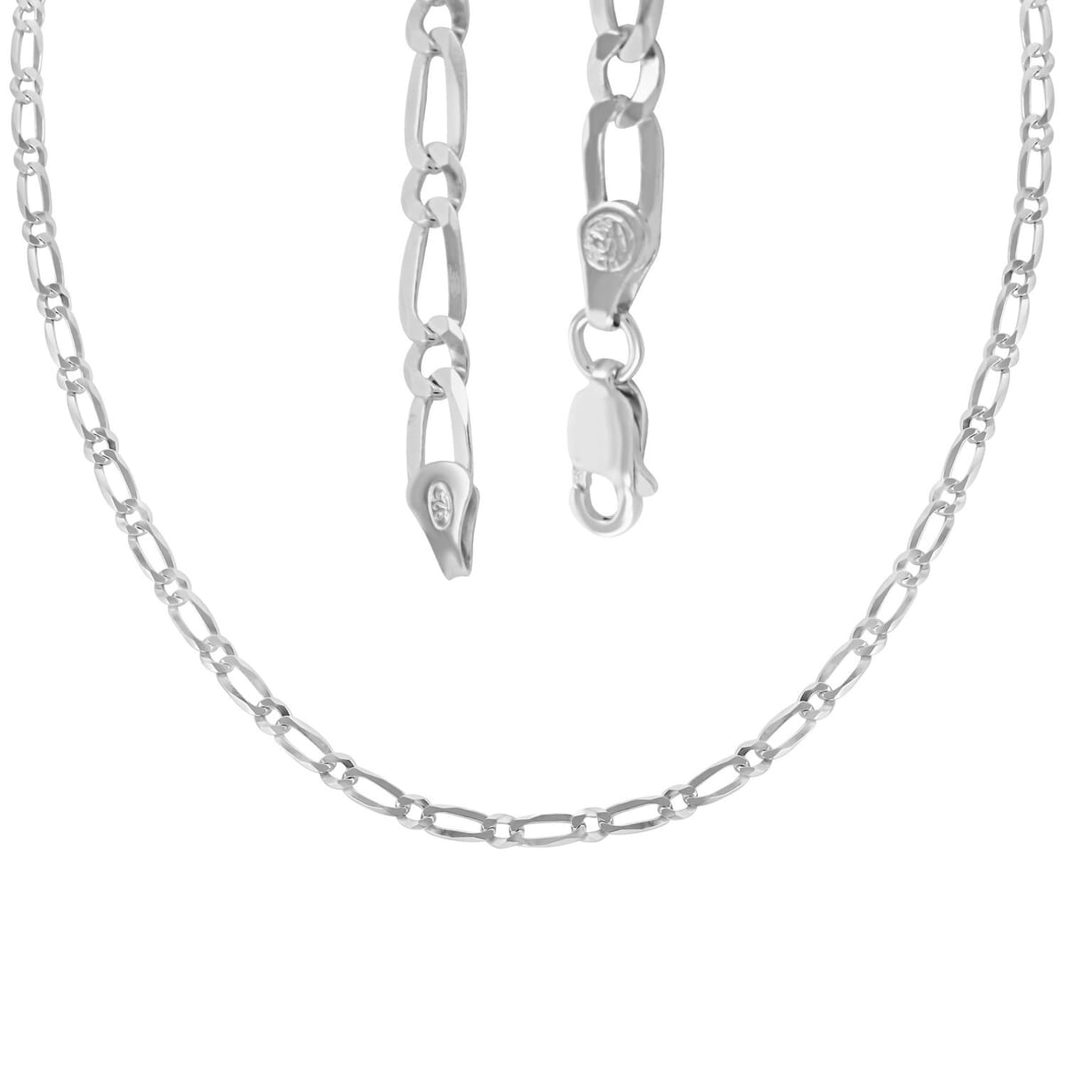 Italian Sterling Silver Link Necklace 24 Inches 12.40 Grams image number 4