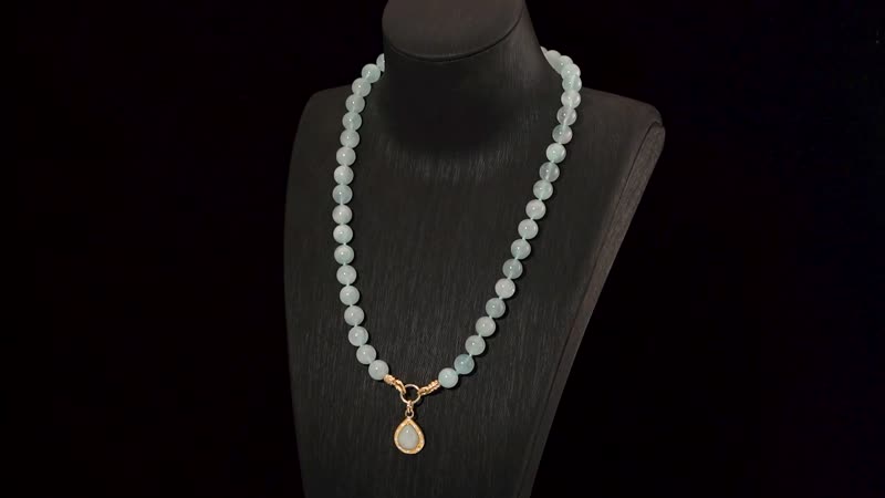 Mangoro Aquamarine, Moissanite Necklace (20 Inches) in 14K YG Over Sterling Silver 269.60 ctw