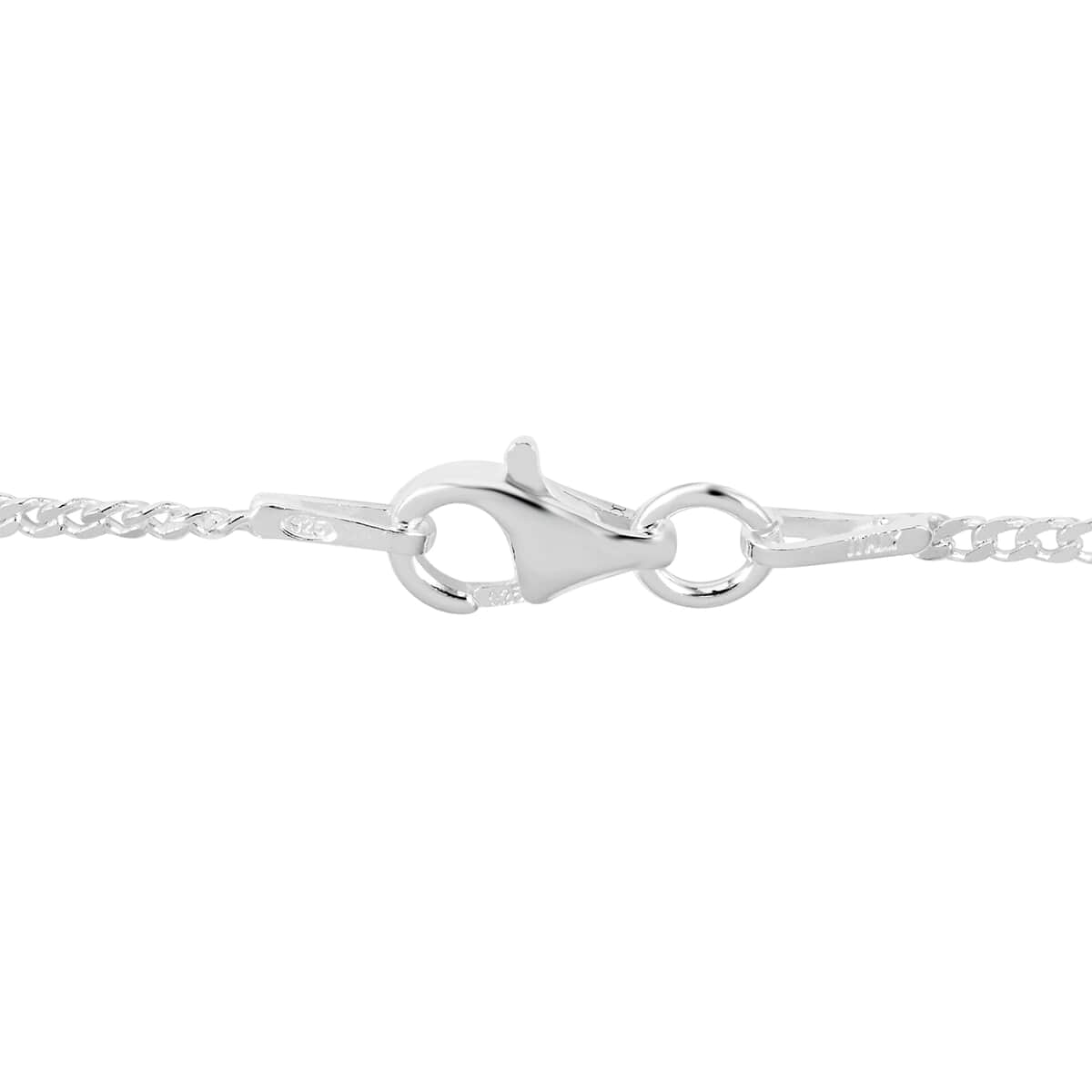 Made in Italy Italian Sterling Silver Curb Super Flat Necklace 18 Inches 5.40 Grams image number 3