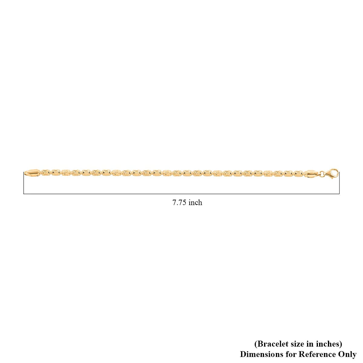 Italian Rhodium Over Sterling Silver Italian Chain Bracelet (7.50 In) (7.20 g) image number 4