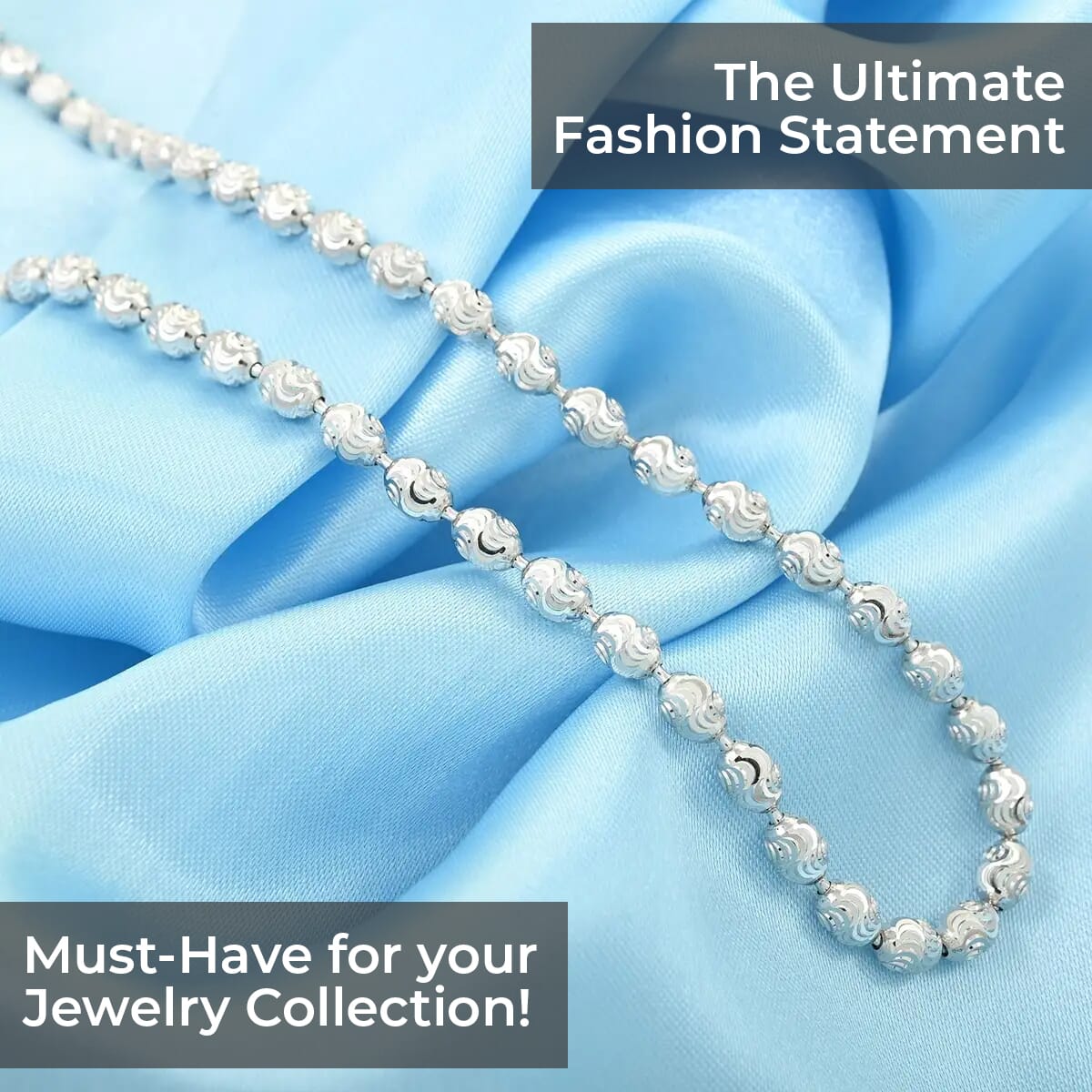 TLV Italian Rhodium Over Sterling Silver Chicco Chain Necklace (20 Inches) (11 g) image number 1