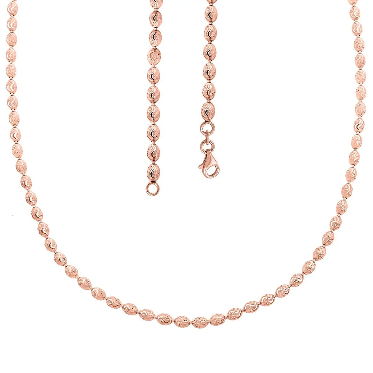 Buy Italian 14K Rose Gold Over Sterling Silver Chicco Chain