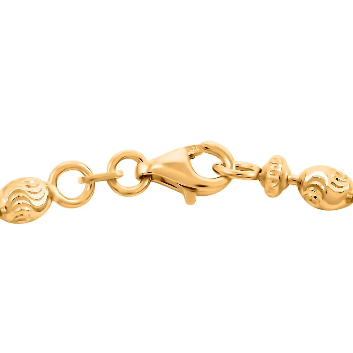 Italian 14K YG and WG Over Sterling Silver Saturno Bracelet (7.50 In) 5.20 Grams image number 5